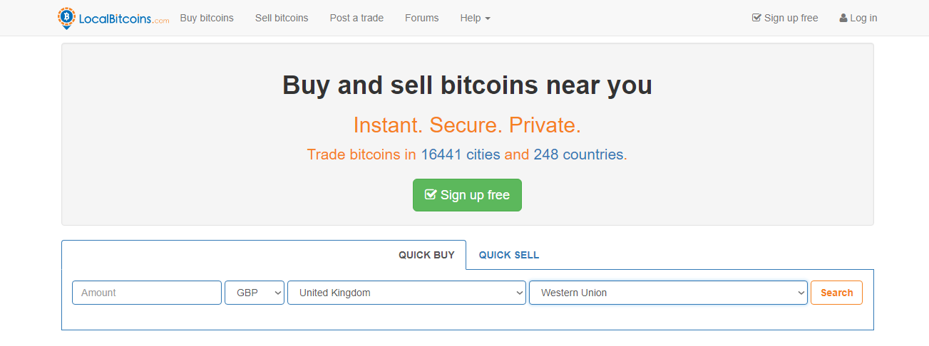 LocalBitcoins - Buy Bitcoin with Western Union